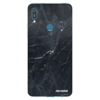 Picasee διαφανής θήκη σιλικόνης Huawei Y7 2019 - Black marble