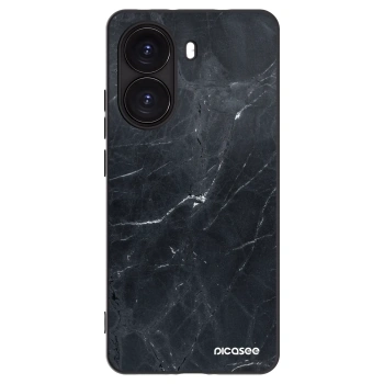 Picasee Μαύρη θήκη σιλικόνης για Xiaomi Poco X7 Pro 5G - Black marble