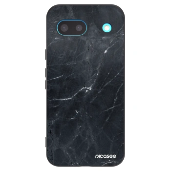 Picasee Μαύρη θήκη σιλικόνης για Google Pixel 8a - Black marble