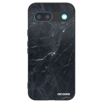Picasee Μαύρη θήκη σιλικόνης για Google Pixel 8 - Black marble