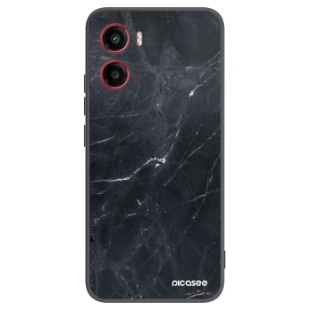 Picasee Μαύρη θήκη σιλικόνης για Motorola Moto G05 - Black marble