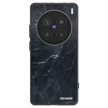 Picasee Μαύρη θήκη σιλικόνης για Vivo X200 Pro - Black marble