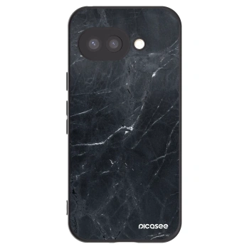 Picasee Μαύρη θήκη σιλικόνης για Google Pixel 9a - Black marble