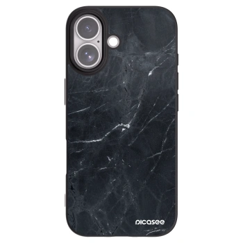 Picasee Μαύρη θήκη σιλικόνης για Apple iPhone 17 - Black marble