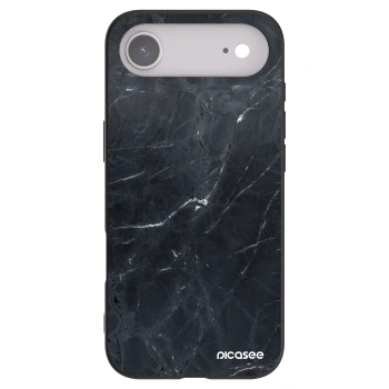 Picasee Μαύρη θήκη σιλικόνης για Apple iPhone Air - Black marble