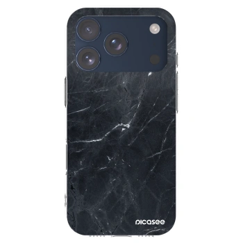 Picasee διαφανής θήκη σιλικόνης Apple iPhone 17 Pro - Black marble