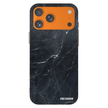 Picasee διαφανής θήκη σιλικόνης Apple iPhone 17 Pro Max - Black marble