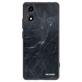 Picasee Μαύρη θήκη σιλικόνης για Motorola Moto E14 - Black marble