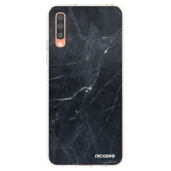 Picasee διαφανής θήκη σιλικόνης Samsung Galaxy A70 A705F - Black marble