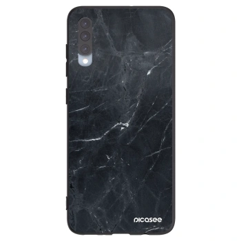 Picasee Μαύρη θήκη σιλικόνης για Samsung Galaxy A70 A705F - Black marble