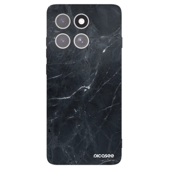 Picasee Μαύρη θήκη σιλικόνης για Motorola Edge 60 Pro - Black marble