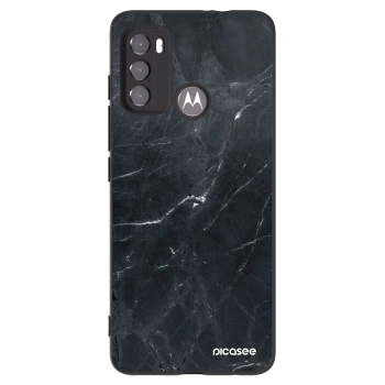 Picasee Μαύρη θήκη σιλικόνης για Motorola Edge 60 5G - Black marble