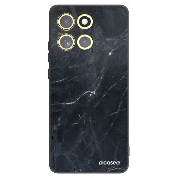 Picasee Μαύρη θήκη σιλικόνης για Motorola Moto G86 5G - Black marble