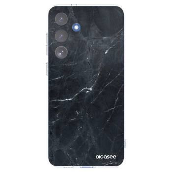 Picasee διαφανής θήκη σιλικόνης Samsung Galaxy S25 FE 5G - Black marble