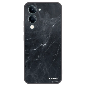 Picasee Μαύρη θήκη σιλικόνης για Vivo Y29s 5G - Black marble