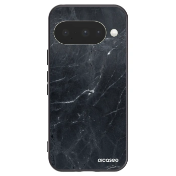 Picasee Μαύρη θήκη σιλικόνης για Google Pixel 10 - Black marble