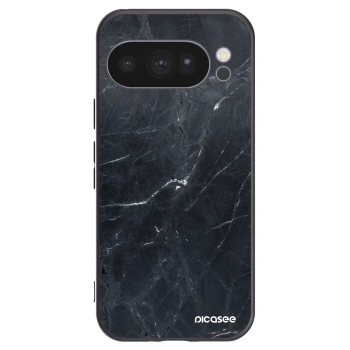 Picasee Μαύρη θήκη σιλικόνης για Google Pixel 10 Pro - Black marble