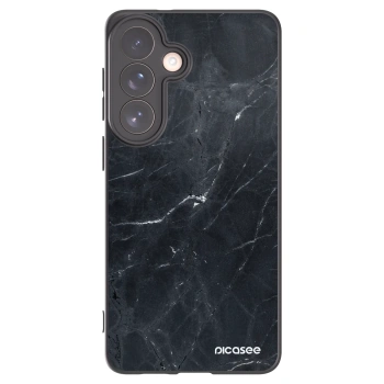 Picasee Μαύρη θήκη σιλικόνης για Samsung Galaxy S26+ - Black marble