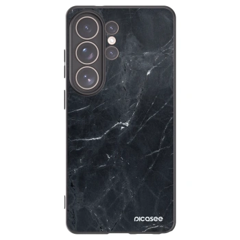 Picasee Μαύρη θήκη σιλικόνης για Samsung Galaxy S26 Ultra - Black marble