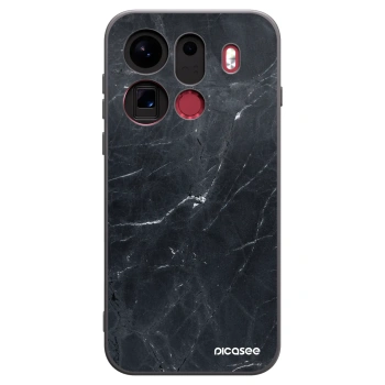 Picasee Μαύρη θήκη σιλικόνης για OPPO Find X9 Pro - Black marble