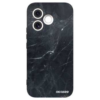 Picasee Μαύρη θήκη σιλικόνης για Honor 600 Lite - Black marble