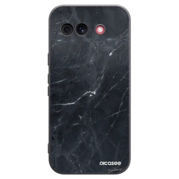 Picasee Μαύρη θήκη σιλικόνης για Google Pixel 10a - Black marble