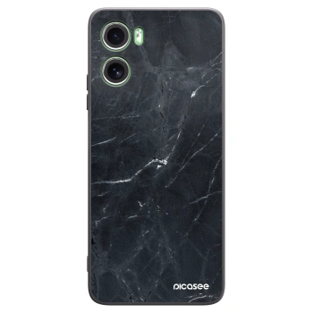 Picasee Μαύρη θήκη σιλικόνης για Motorola Moto G06 - Black marble