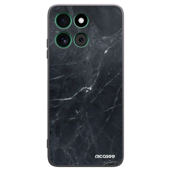 Picasee Μαύρη θήκη σιλικόνης για Motorola Moto G57 Power - Black marble