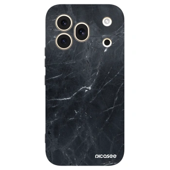 Picasee Μαύρη θήκη σιλικόνης για Honor 600 Pro - Black marble