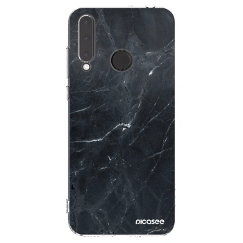 Picasee διαφανής θήκη σιλικόνης Honor 20 Lite - Black marble