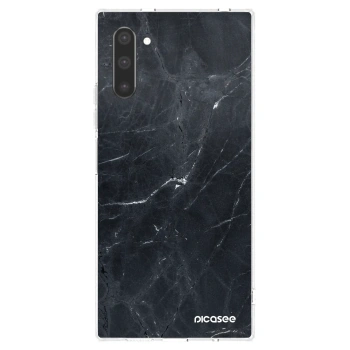Picasee διαφανής θήκη σιλικόνης Samsung Galaxy Note 10 N970F - Black marble