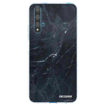 Picasee διαφανής θήκη σιλικόνης Huawei Nova 5T - Black marble