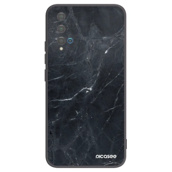 Picasee Μαύρη θήκη σιλικόνης για Huawei Nova 5T - Black marble