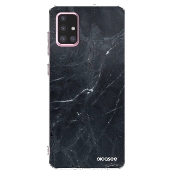 Picasee διαφανής θήκη σιλικόνης Samsung Galaxy A71 A715F - Black marble