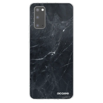 Picasee διαφανής θήκη σιλικόνης Samsung Galaxy S20 G980F - Black marble