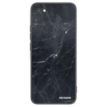 Picasee Μαύρη θήκη σιλικόνης για Samsung Galaxy S20 G980F - Black marble