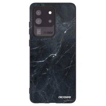Picasee Μαύρη θήκη σιλικόνης για Samsung Galaxy S20 Ultra 5G G988F - Black marble