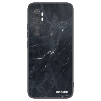 Picasee Μαύρη θήκη σιλικόνης για Xiaomi Mi Note 10 Lite - Black marble