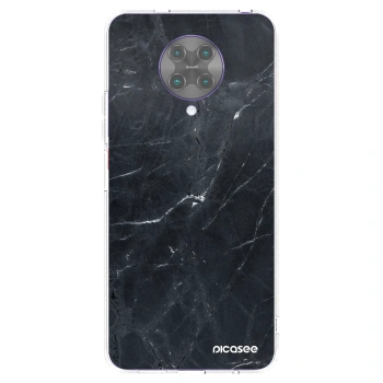 Picasee διαφανής θήκη σιλικόνης Xiaomi Poco F2 Pro - Black marble