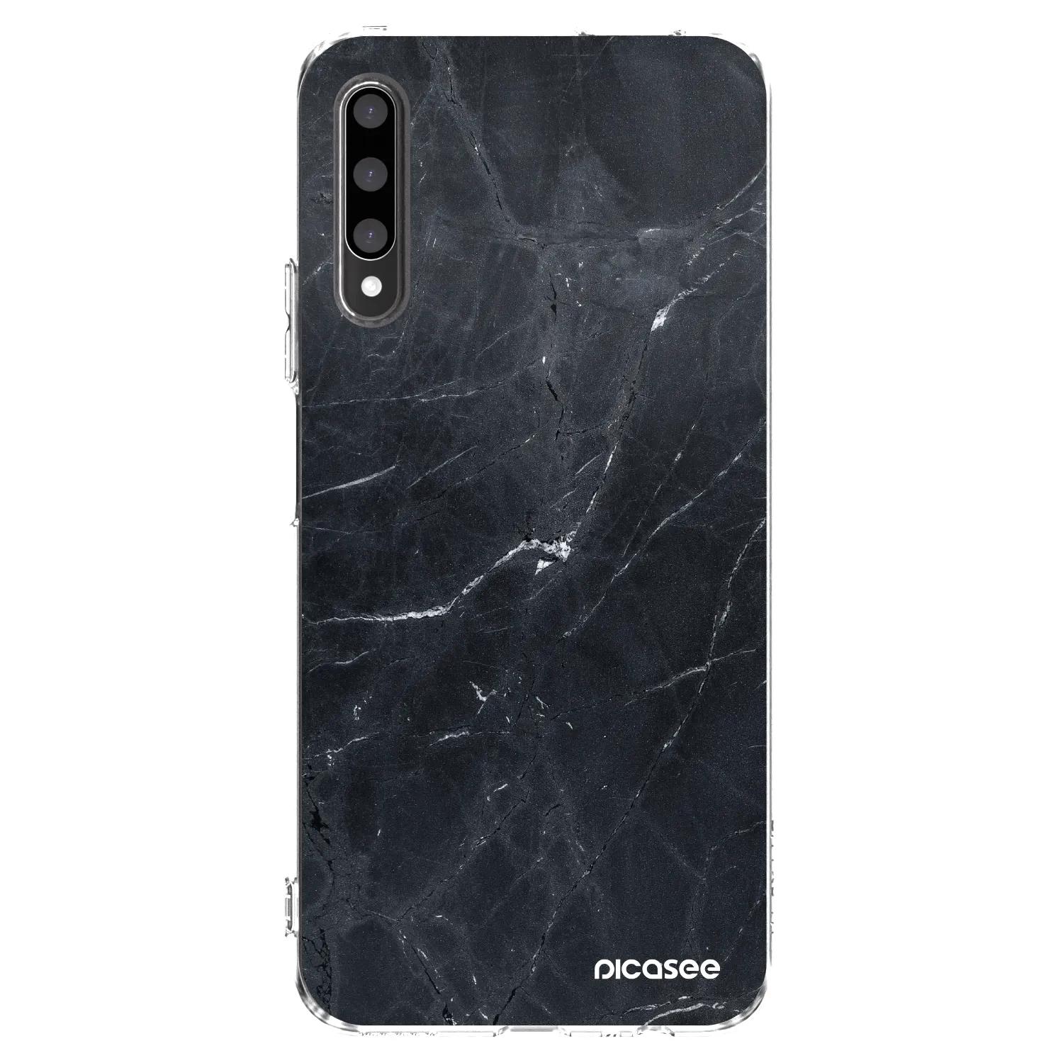 Picasee διαφανής θήκη σιλικόνης Honor 9X Pro - Black marble