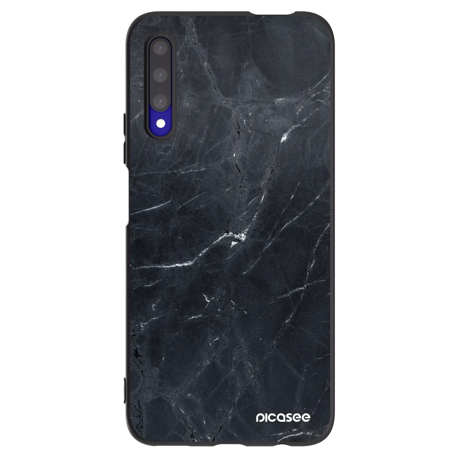 Picasee Μαύρη θήκη σιλικόνης για Honor 9X Pro - Black marble
