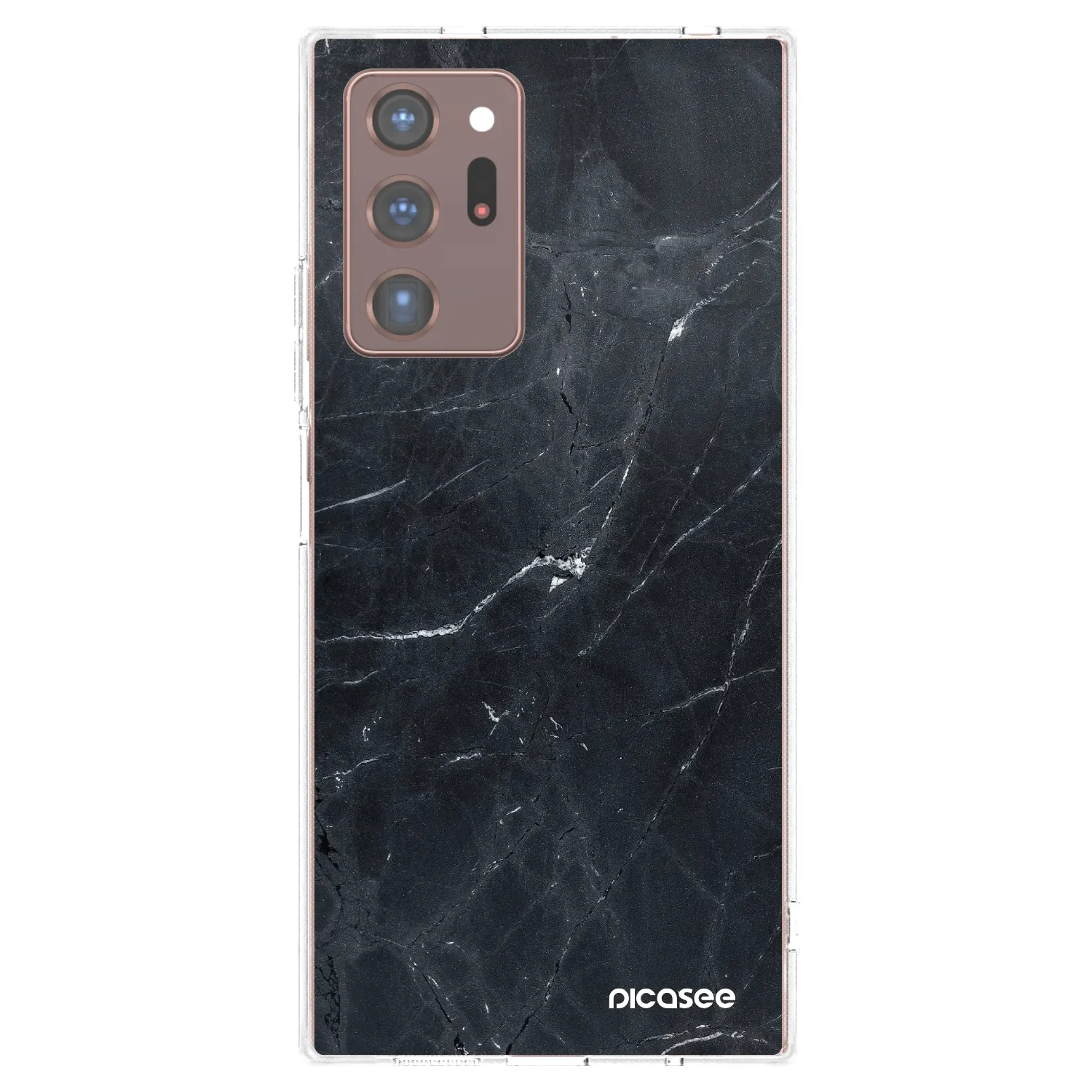 Picasee διαφανής θήκη σιλικόνης Samsung Galaxy Note 20 Ultra - Black marble