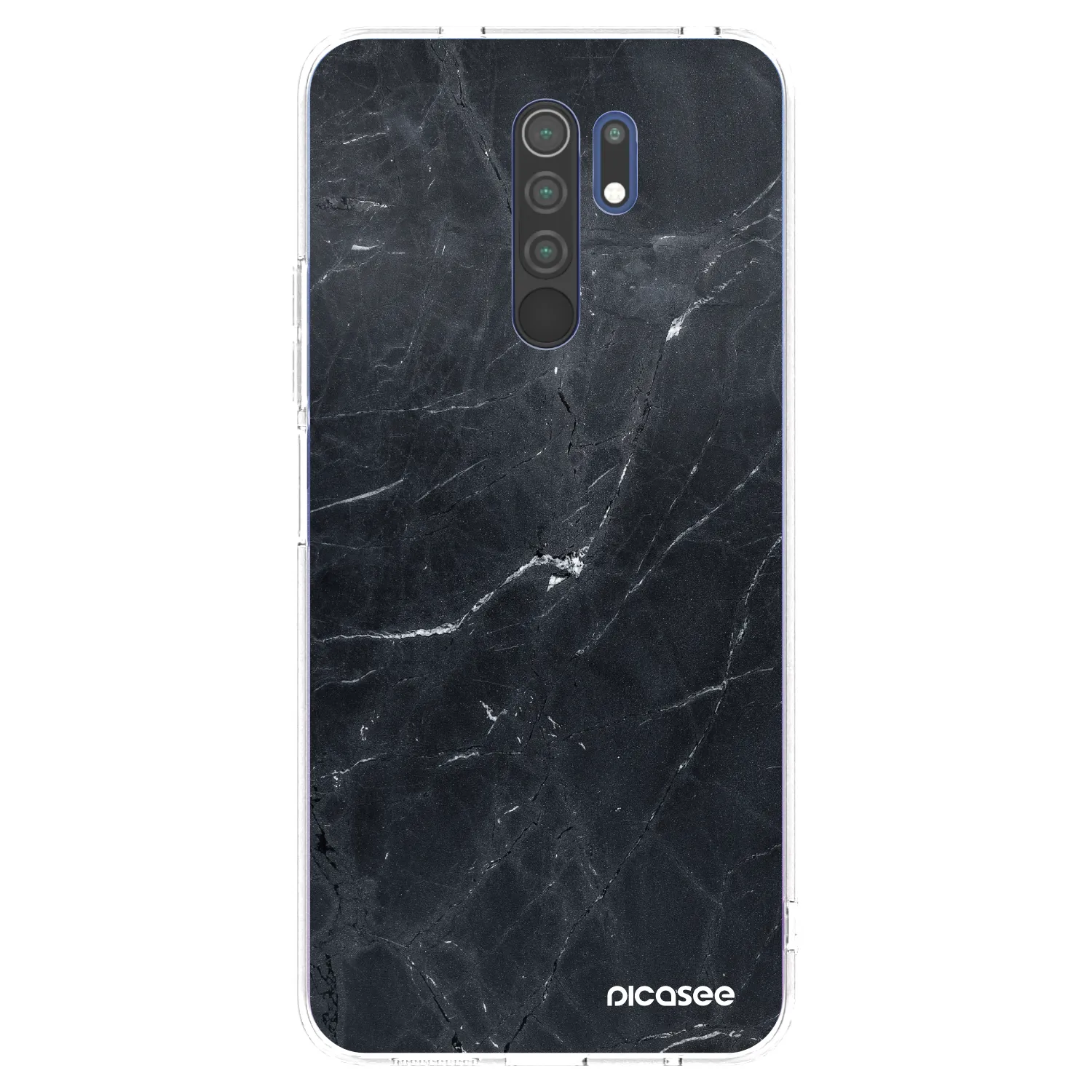 Picasee διαφανής θήκη σιλικόνης Xiaomi Redmi 9 - Black marble