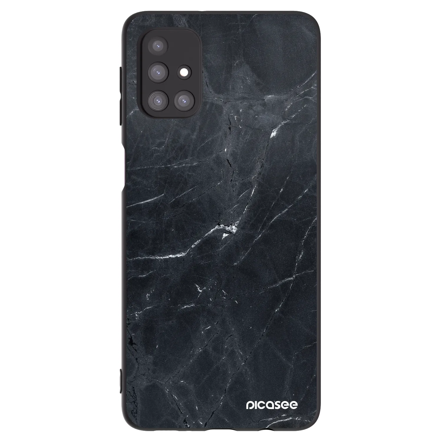 Picasee Μαύρη θήκη σιλικόνης για Samsung Galaxy M31s - Black marble