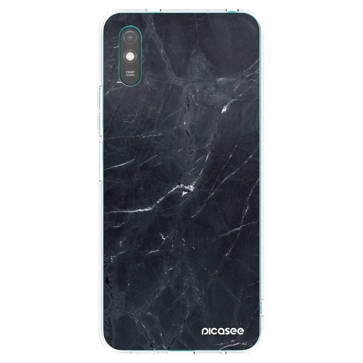Picasee διαφανής θήκη σιλικόνης Xiaomi Redmi 9A - Black marble