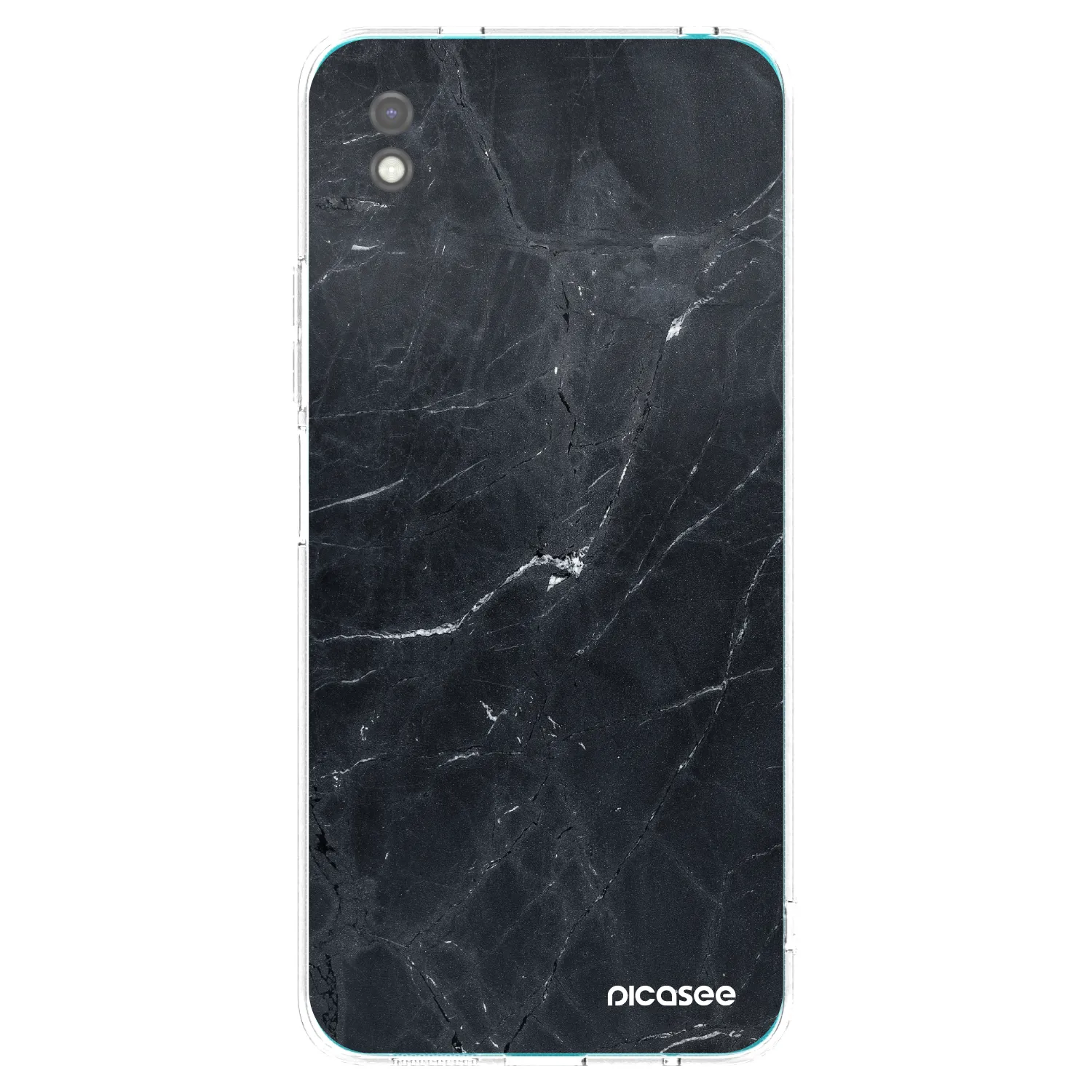 Picasee Μαύρη θήκη σιλικόνης για Xiaomi Redmi 9A - Black marble