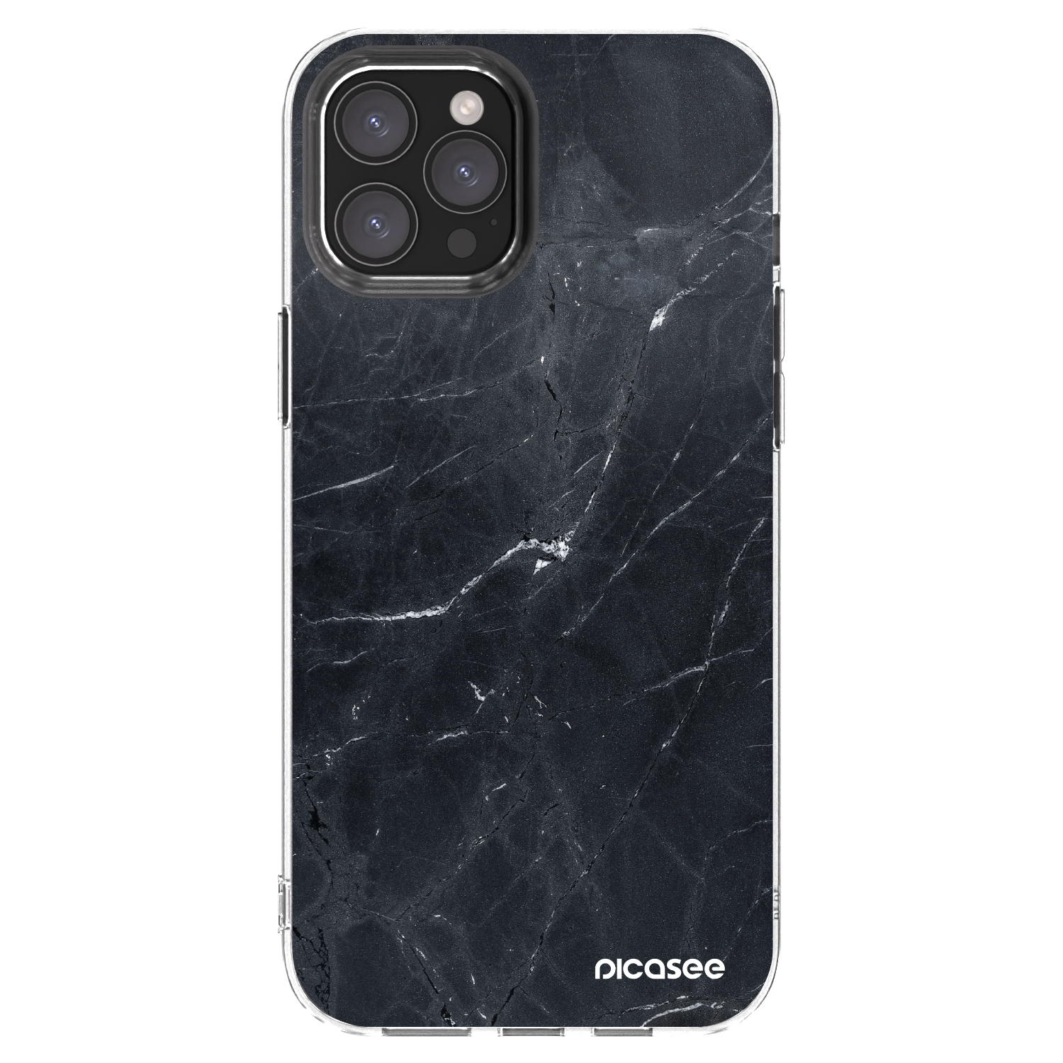 Picasee διαφανής θήκη σιλικόνης Apple iPhone 12 Pro Max - Black marble