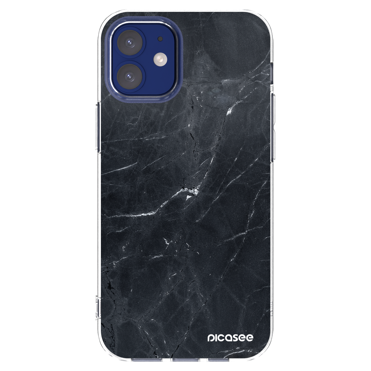 Picasee διαφανής θήκη σιλικόνης Apple iPhone 12 mini - Black marble