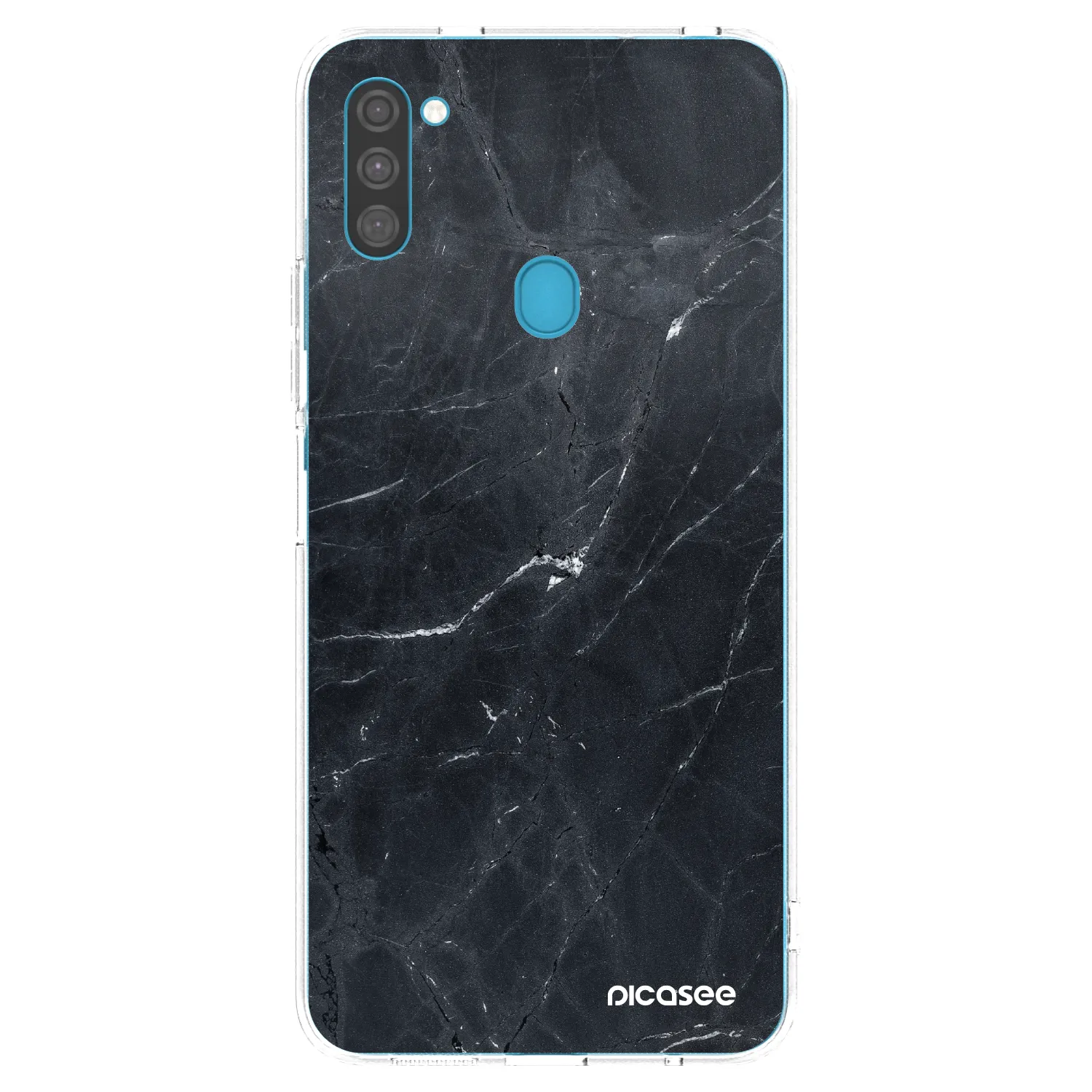 Picasee διαφανής θήκη σιλικόνης Samsung Galaxy M11 - Black marble