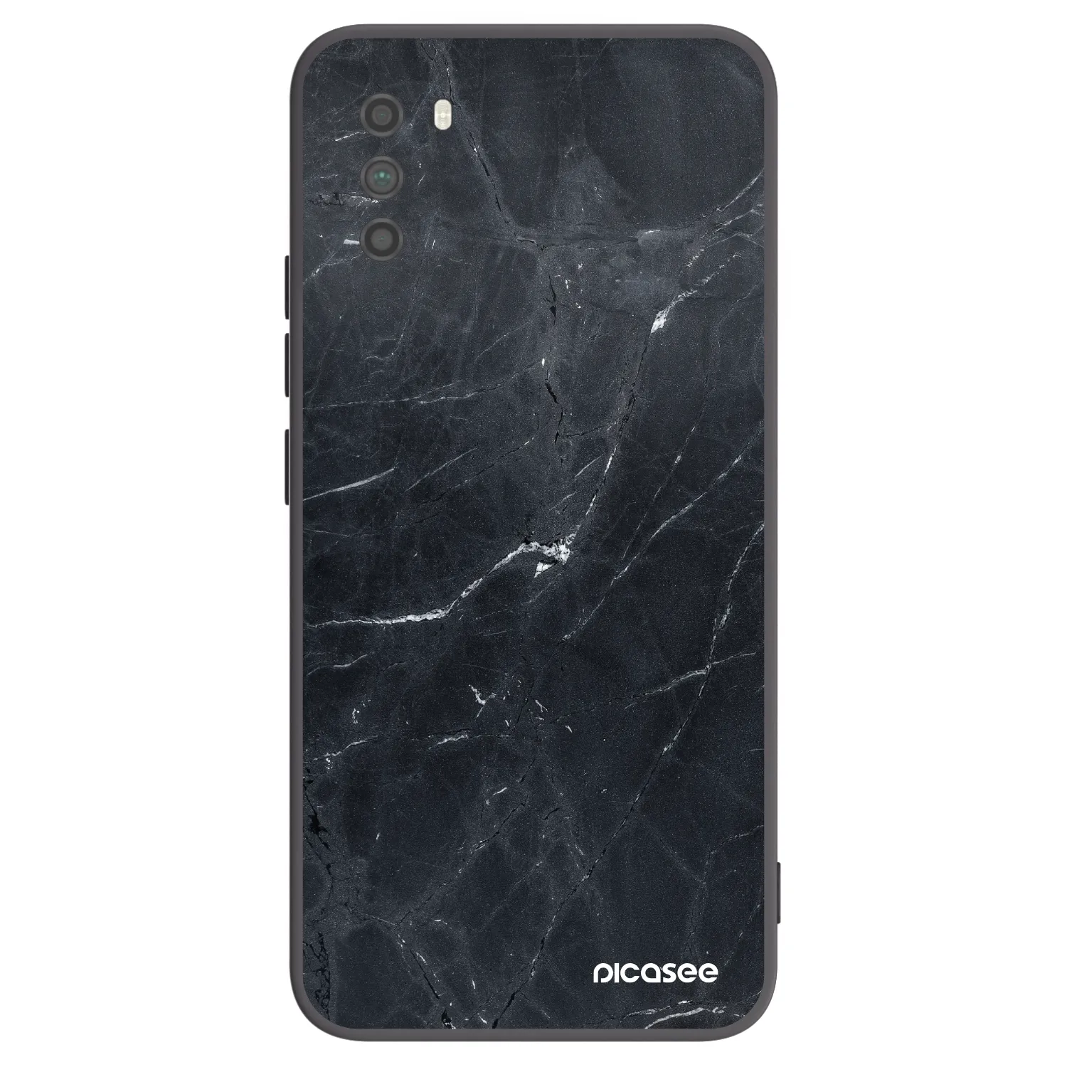 Picasee Μαύρη θήκη σιλικόνης για Xiaomi Poco M3 - Black marble